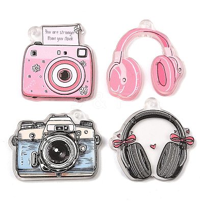 Printed Transparent Acrylic Pendants TACR-P014-02M-1