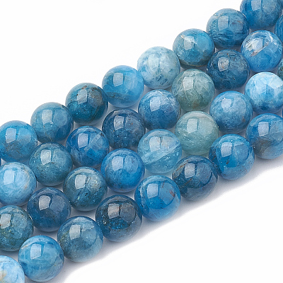 Natural Apatite Beads Strands G-S333-7.5mm-012-1