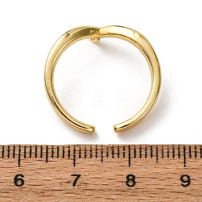 Brass Cuff Ring Components KK-NH0007-12G-1