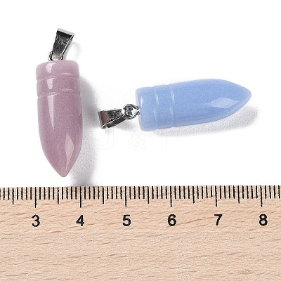 Synthetic Noctilucent Stone/Luminous Stone Pointed Pendants G-Z054-08-1