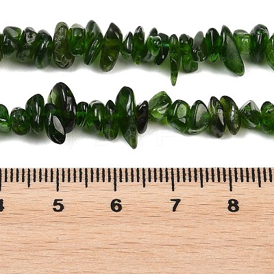 Natural Green Diopside Beads Strands G-P615-B01-01-1