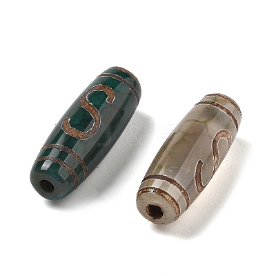 Tibetan Style dZi Beads TDZI-E004-33-1