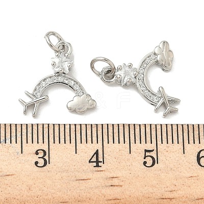 Brass Micro Pave Cubic Zirconia Pendants KK-Z120-30P-1