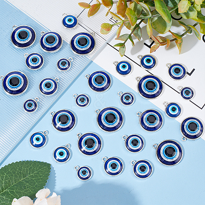 30Pcs 5 Style Plastic Pendants FIND-AR0002-82AS-1