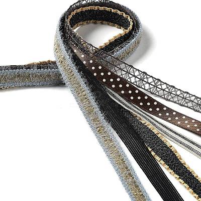 18 Yards 6 Styles Polyester Ribbon SRIB-C001-E07-1