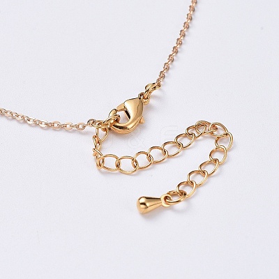 Brass Pendant Necklace Sets NJEW-JN02485-1