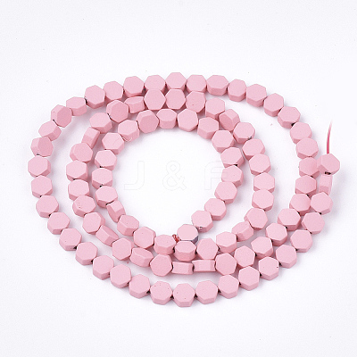 Spray Painted Non-magnetic Synthetic Hematite Beads Strands G-T116-03A-05-1