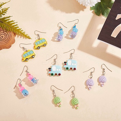 DIY Cartoon Earring Making Kit DIY-SZ0009-03-1