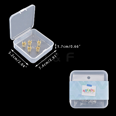 Eco-Friendly Brass Micro Pave Cubic Zirconia Crown Beads ZIRC-NB0001-07-NR-1
