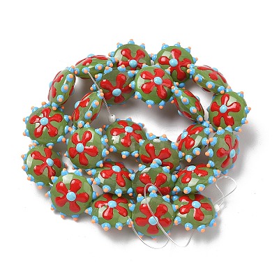 Baking Paint Glass Enamel Beads LAMP-S080-03E-1