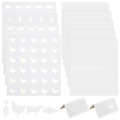 8 Sheets 4 Styles PVC Waterproof Self-Adhesive Sticker STIC-OC0001-13B-1