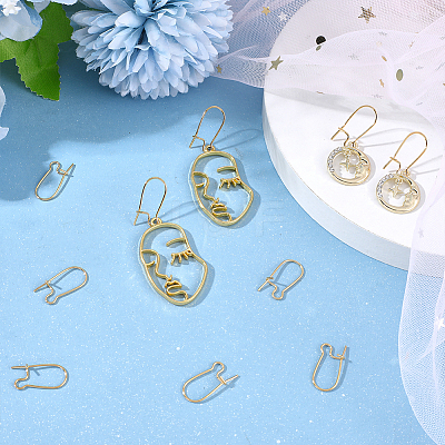 200Pcs Brass Hoop Earring Findings KK-CN0002-15-1