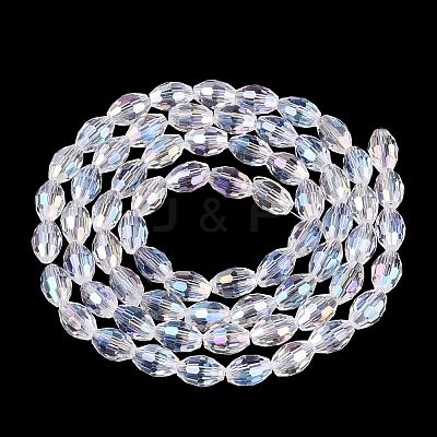 Electroplate Transparent Glass Beads Strands LS-GL-N002-01A-A01-1