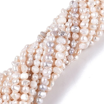 Natural Cultured Freshwater Pearl Beads Strands PEAR-N014-04L-1