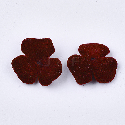 Flocky Acrylic Bead Caps OACR-T005-01-05-1