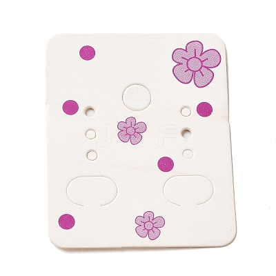 50Pcs Rectangle Paper Flower Print Earring Display Cards CDIS-M008-01C-1