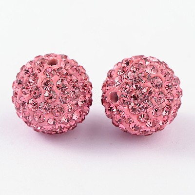 Grade A Rhinestone Pave Disco Ball Beads RB-Q104-6-1