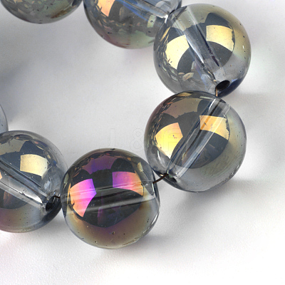 Electroplate Glass Beads Strands EGLA-Q062-8mm-A03-1