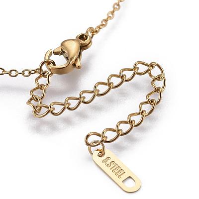 304 Stainless Steel Necklaces NJEW-E135-06G-1