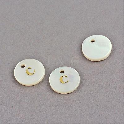 Freshwater Shell Pendants SSHEL-S249-C-1