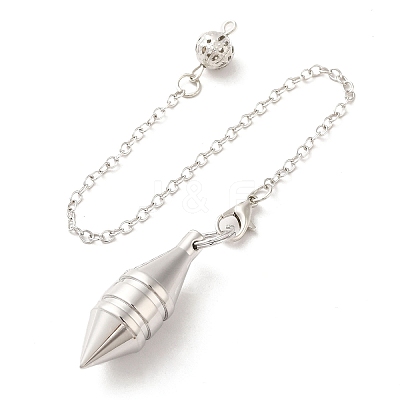 Rack Plating Brass Dowsing Pendulum Big Pendants KK-H444-02-1