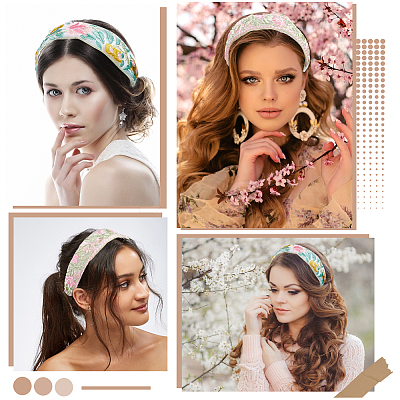 3Pcs 3 Colors Polyester Hair Bands MRMJ-CY0001-02-1