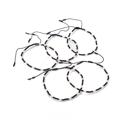 Adjustable Nylon Cord Braided Bead Bracelets BJEW-P256-A01-1