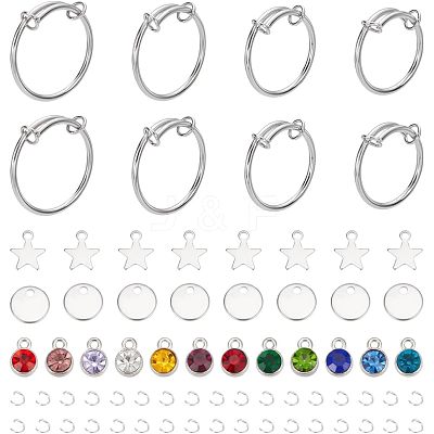 DIY Charm Adjustable Ring Making Kit DIY-NB0009-99-1