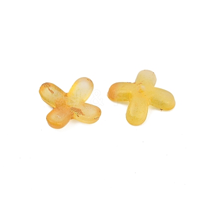 Metal Enlaced Acrylic Bead Caps OACR-G044-01I-1