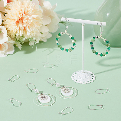 100Pcs 304 Stainless Steel Hoop Earring Findings STAS-BBC0005-94S-01-1