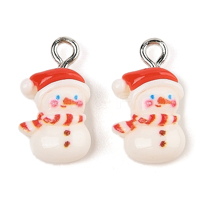 Christmas Theme Opaque Resin Pendants RESI-S08-02K-1