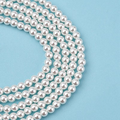 Eco-Friendly Glass Pearl Beads HY-J002-6mm-HX048-1