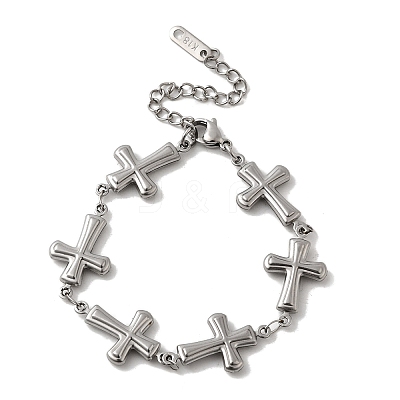 304 Stainless Steel Link Bracelets for Women LS-BJEW-Q041-01B-P-1
