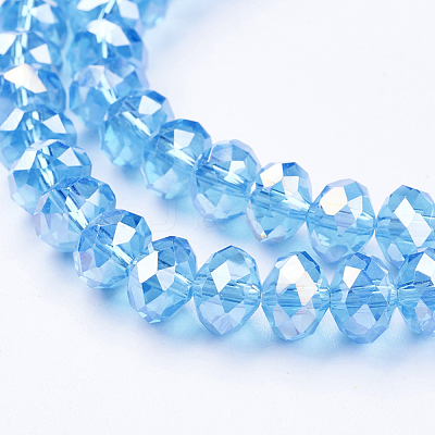 Electroplate Glass Beads Strands X-GR8MMY-20AB-1