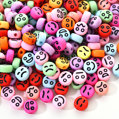 Opaque Acrylic Beads MACR-YW0001-22E-1