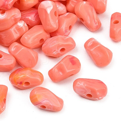 Opaque Acrylic European Beads OACR-G064-10A-1
