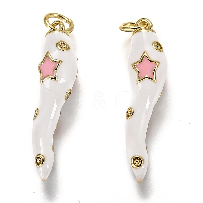 Brass Enamel Pendants X-KK-B026-15G-C-1