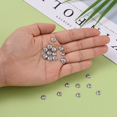 Tarnish Resistant Flower 304 Stainless Steel Bead Caps STAS-R083-13-1