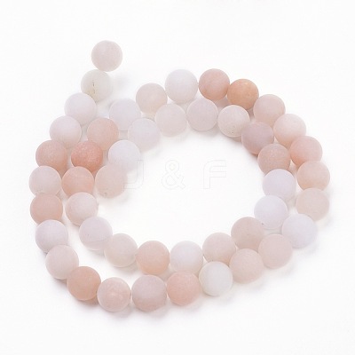 Natural Pink Aventurine Beads Strands X-G-F520-56-4mm-1