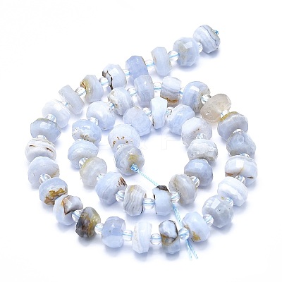Natural Blue Lace Agate Beads Strands G-F715-032B-1
