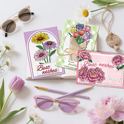 Flower Theme DIY Scrapbooking Tools DIY-TN0001-03-1