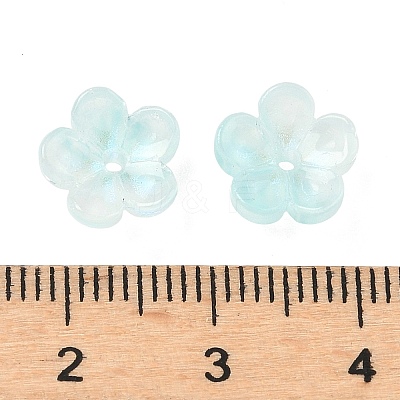 Dyed & Heated Glass Bead Caps GLAA-C042-01F-1