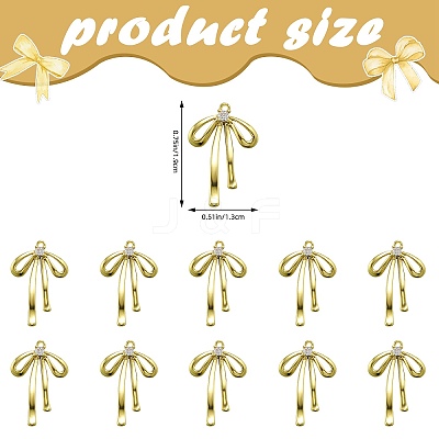 10Pcs Brass Rhinestone Pendants KK-SZ0002-71-1