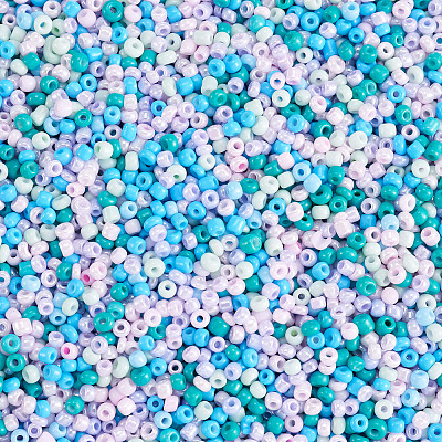 Opaque Glass Round Seed Beads GLAA-TAC0025-07A-01-1