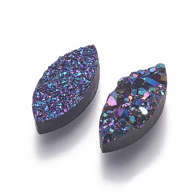 Imitation Druzy Gemstone Resin Beads RESI-L026-E-1