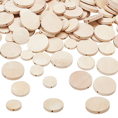 120Pcs 3 Styles Wooden Beads WOOD-PH0009-49-1