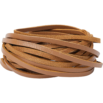Flat Cowhide Leather Jewelry Cord LC-GF0001-10B-02-1