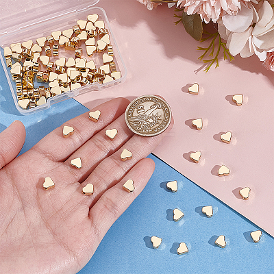 100Pcs Brass Beads KK-PH0015-08-1