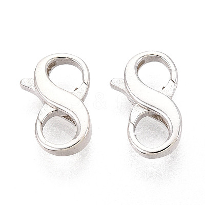 925 Sterling Silver Double Opening Lobster Claw Clasps STER-T008-73S-01-1