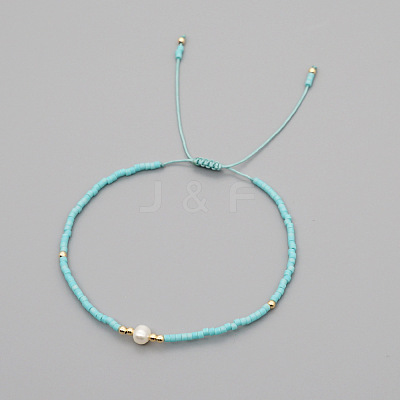 Adjustable Glass Seed Bead Braided Bead Bracelets for Women VT9382-25-1